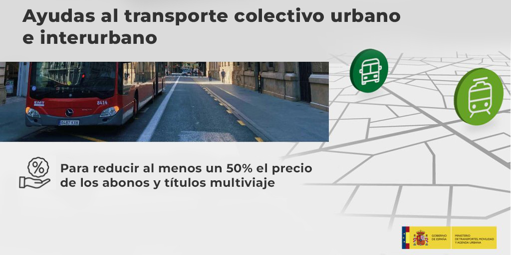 Ayudas al transporte colectivo urbano e interurbano