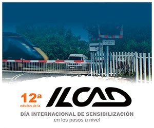 Cartel ILCAD. Día internacional de sensibilización en los pasos a nivel