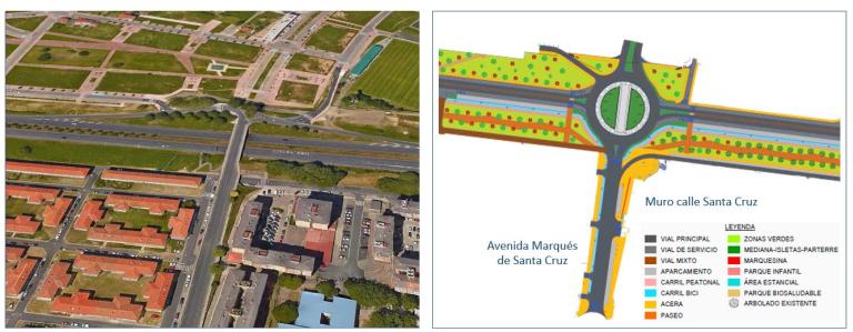 Imagen noticia: Foto aérea y plano de proyecto. Tramo 2 - Ministerio de Transportes, Movilidad y Agenda Urbana.