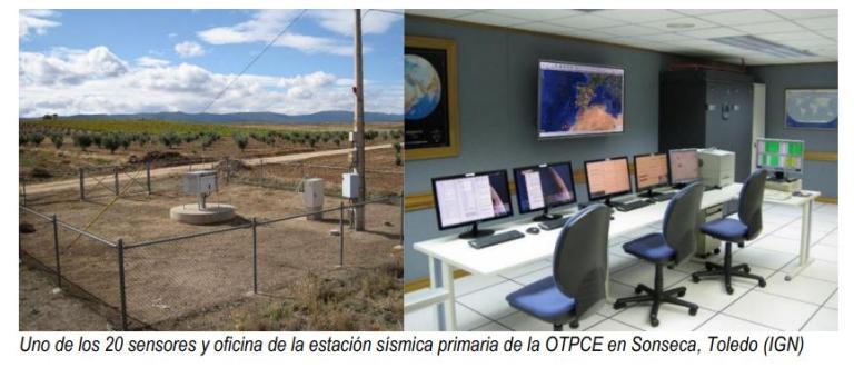 Imagen noticia: Uno de los 20 sensores y oficina de la estación sísmica primaria de la OTPCE en Sonseca, Toledo (IGN) - Ministerio de Transportes, Movilidad y Agenda Urbana.