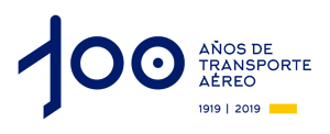 Logotipo 100 años de transporte aéreo